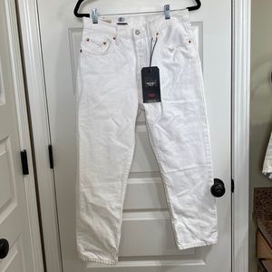 NWT Levi’s Cropped High Rise White Denim 28